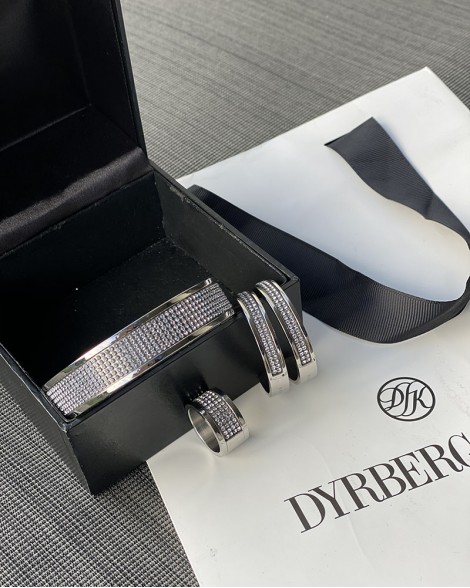 Set dámský Dyrberg/Kern stříbrný s kamínky